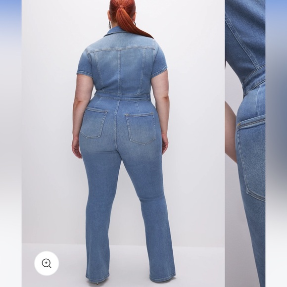 LAST OFFER! Good American Fit For Success Bootcut Denim Jumpsuit Sz 6 (18) 3XL - Picture 17 of 17